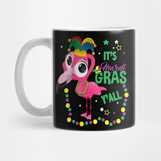 Flamingo Mardi Gras Beads Mug